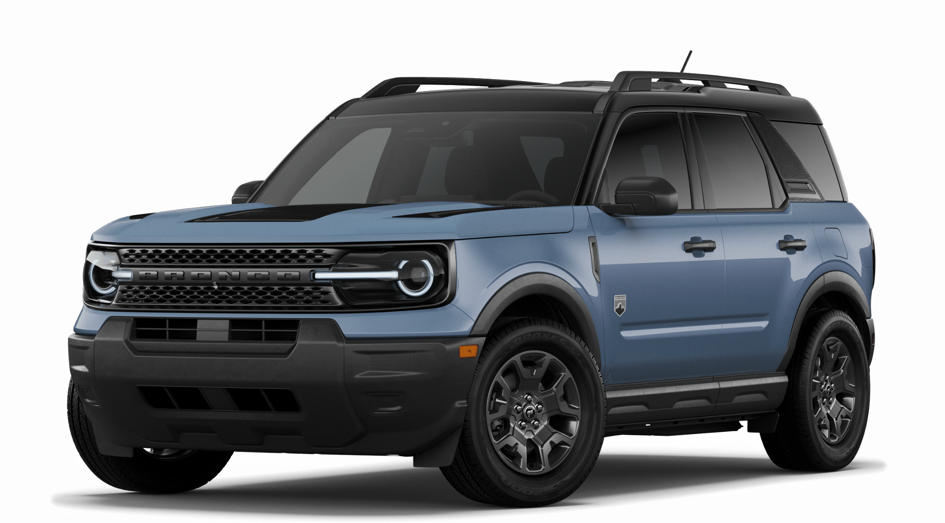 2026 Ford Bronco Sport Big Bend® in Azure Gray Metallic Tri-Coat — front three-quarter view
